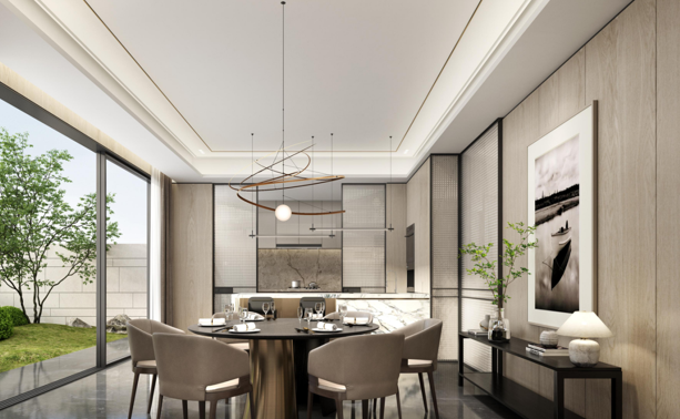 【广州】宋风合院别墅丨软装深化设计方案丨